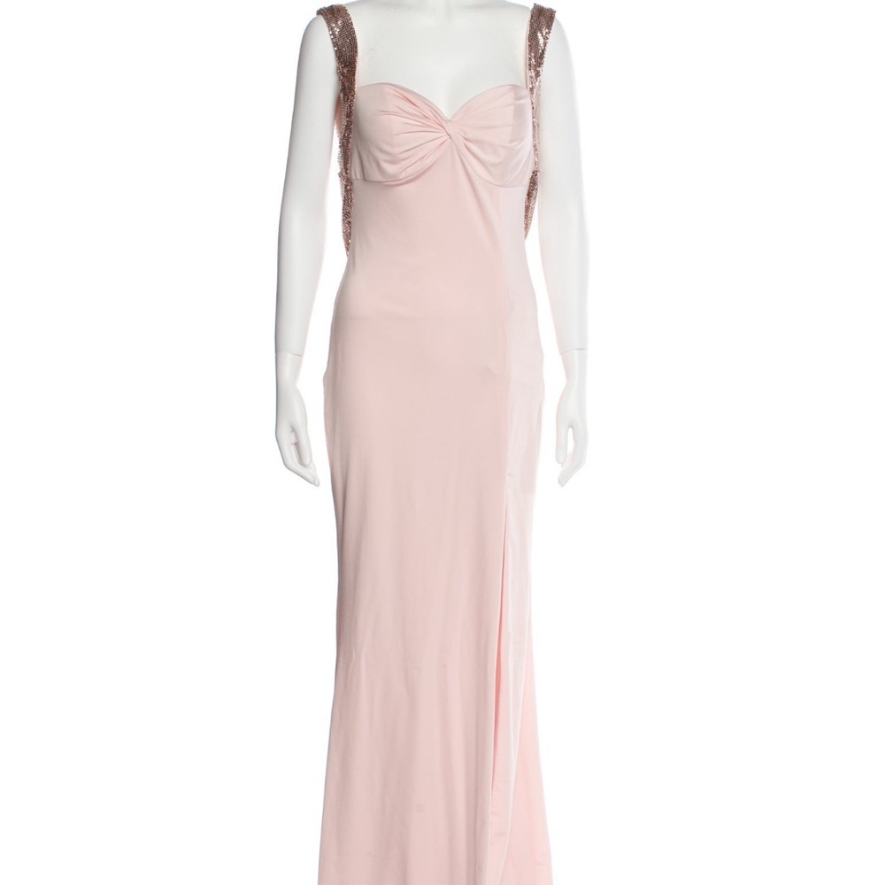 Terani Couture Pink Sleeveless Gown with Sweetheart Neckline